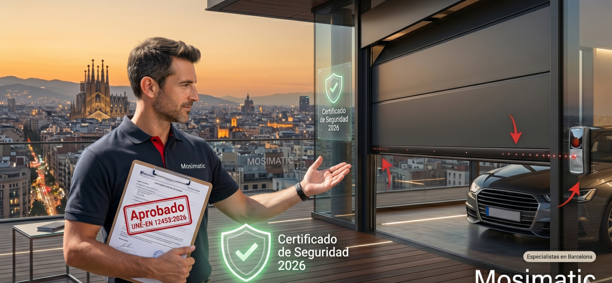 Nueva normativa de seguridad para puertas automáticas en 2026: lo que debes saber si vives en Barcelona