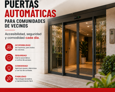 Puertas automáticas para comunidades de vecinos: cómo mejorar la accesibilidad y seguridad del edificio