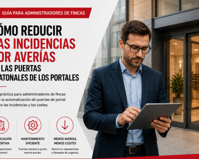 Guía para Administradores de Fincas: Cómo reducir las incidencias por averías en las puertas peatonales de los portales